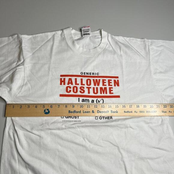 80s Vintage Fruit of the Loom Halloween Costume T-Shirt XL USA Made Funny Tee - Picture 11 of 13